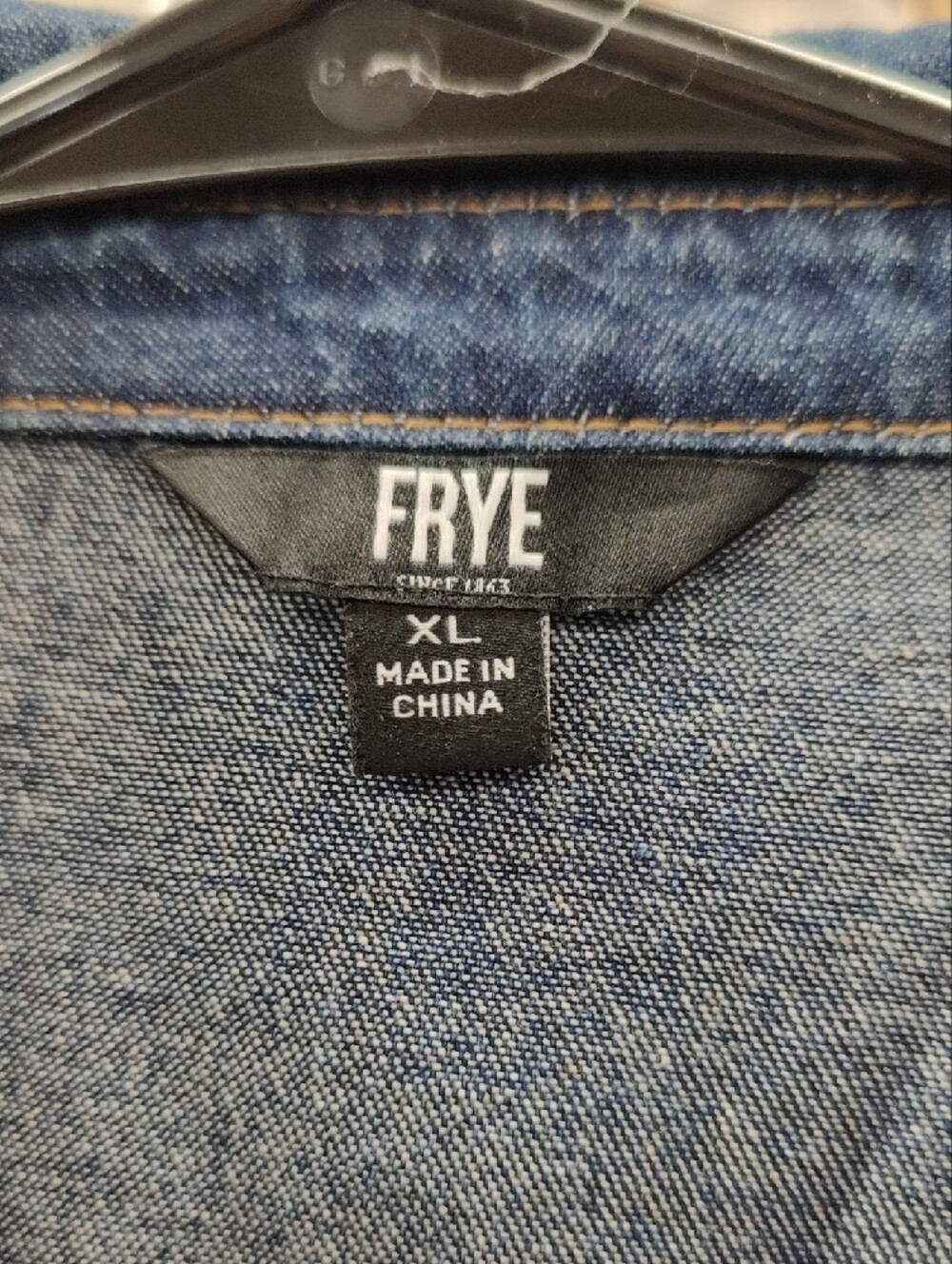 Frye Blue Denim Button-Front Long Sleeve Dress - Picture 2 of 7